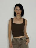 Ελαστικό crop top με ενσωματωμένη επένδυση